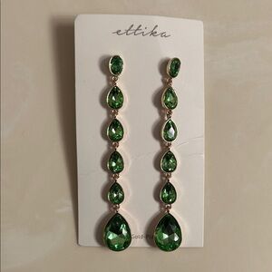 Ettika Emerald Green Teardrop Earrings